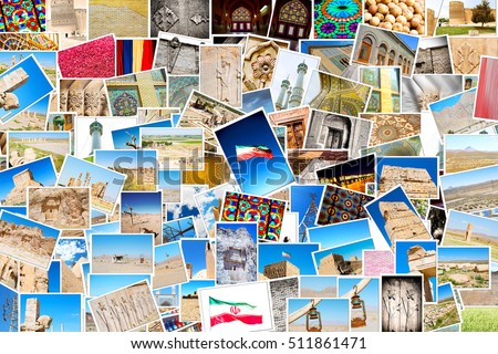 images from all over the iran  in a  patchwork from my own images