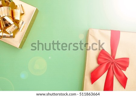A close up shot of christmas presents