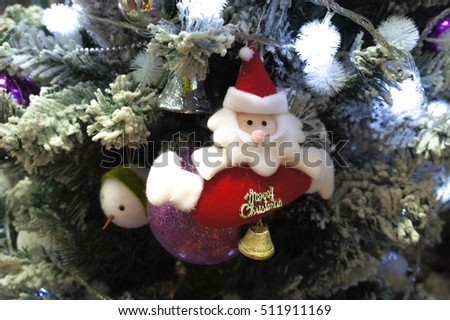Santa Clause Decoration for Christmas Celebration, Soft focus