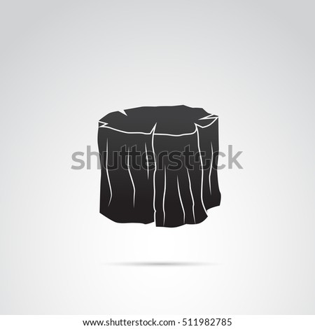 Wood icon isolated on white background. Vector art.