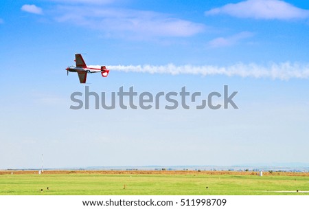 Flight aircraft at an air show.