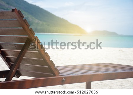 Sun chairs at the beach.