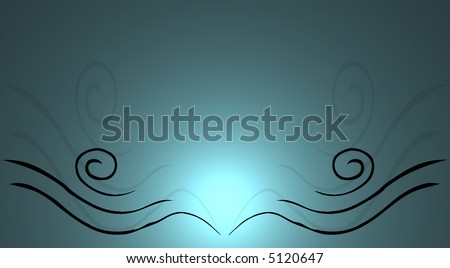 blue spotligth - with floral design element