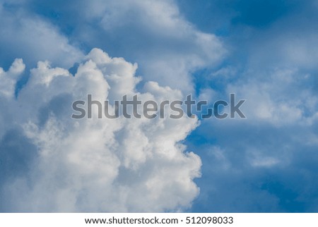 image of blue sky and white cloud on day time for background usage.