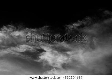 White Cloud on black background