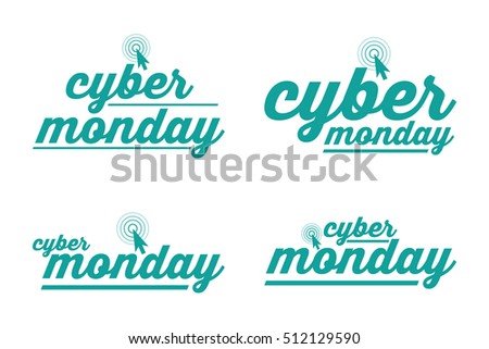 Set of Cyber monday background graphic designs, Vector illustration