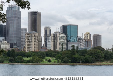 Skyline of Sydney with city central business district, Australia