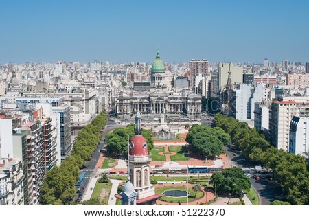 Panorama of Buenos Aires, Argentina Royalty-Free Stock Photo #51222370