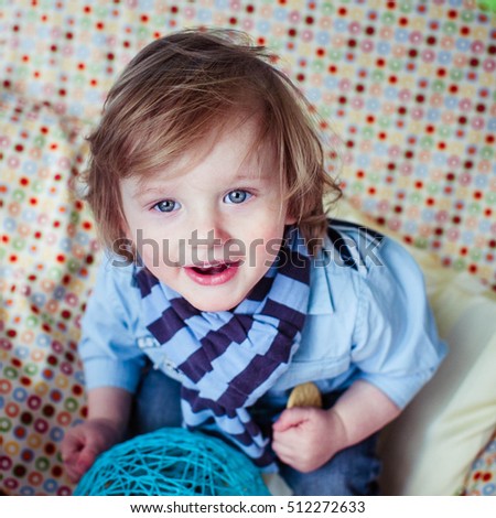 nice portrait of a beautiful and lovely little boy