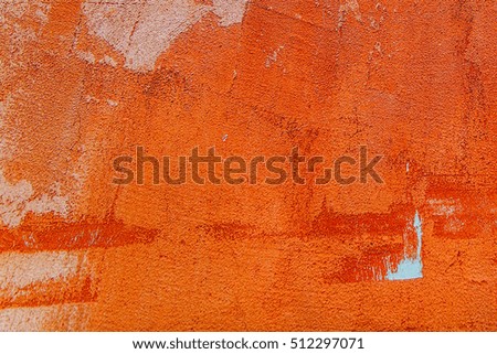 Orange vintage cement wall texture and background
