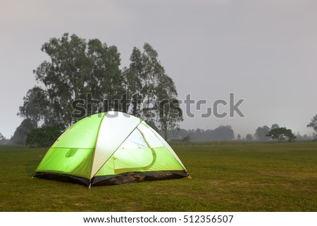 Tent on the grass, great for your design
