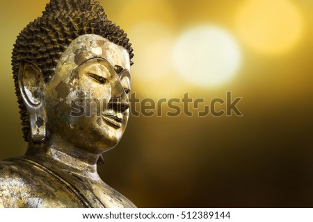 Selective focus point on Buddha statue.