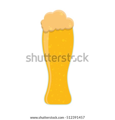 Beer glass icon. Pub alcohol bar brewery and drink theme. Isolated design. Vector illustration