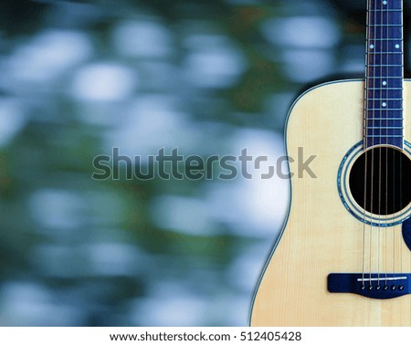 Guitar Extra wood multiple On background 