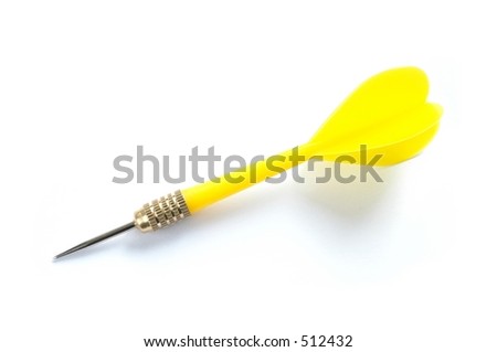Isolated yellow dart
