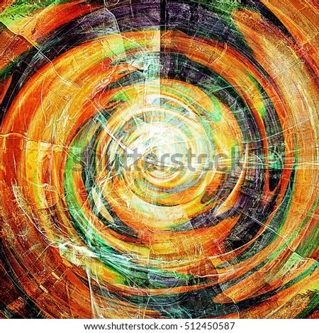 Spherical grunge texture, scratched surface or vintage background. With different color patterns: yellow (beige); green; blue; red (orange); purple (violet); white