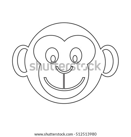 Monkey icon illustration design