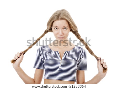 girl with two plaits