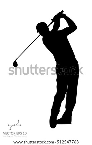 The vector of golf player
