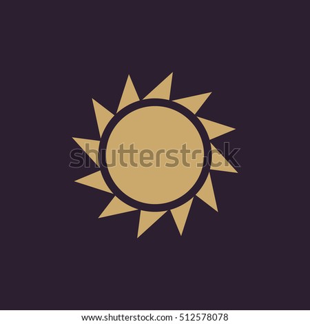 The sunrise icon. Sunrise and sunshine, weather, sun symbol. UI. Web. Logo. Sign Flat design App Stock vector