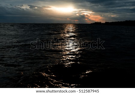Beautiful Sunset Sea, Thailand