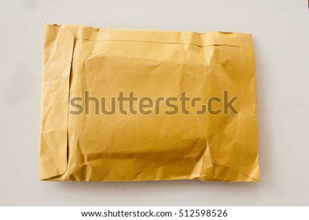 big envelope for send parcel post on background white