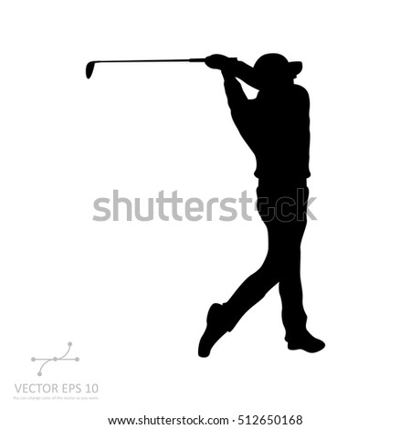 The vector of golf player