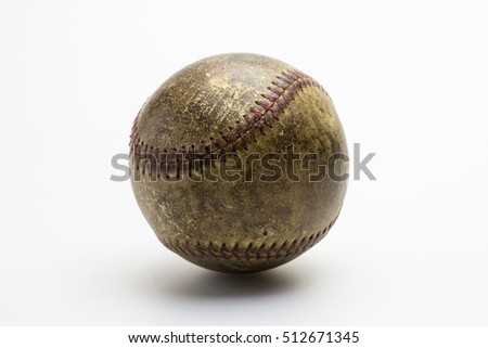 picture of old solfball on white background