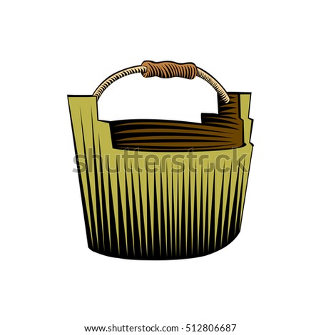 Isolated icon of a bucket, Spa Vector illustration