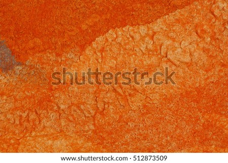 bright orange felt with silk finish