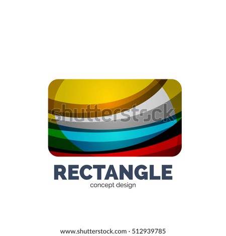 rectangle logo, abstract template