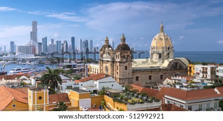 View of Cartagena de Indias, Colombia Royalty-Free Stock Photo #512992921