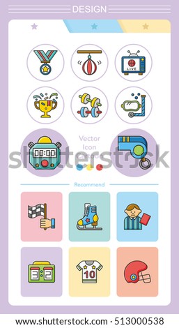 icon set sport vector
