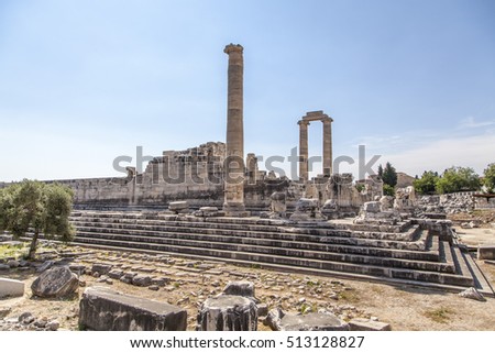 An image from the Temple of Apollo in the ancient city of Didim, Turkey.