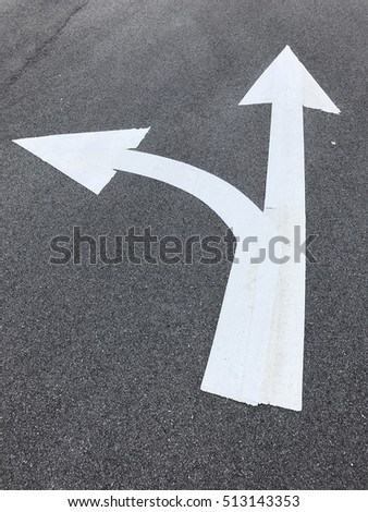 left and right road sign on the road