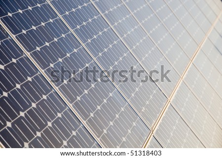 detail of photoelectric cells of a solar panel