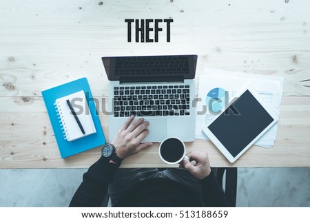 COMMUNICATION WORKING TECHNOLOGY BUSINESS AND THEFT CONCEPT
