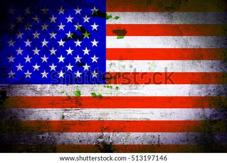 Grunge USA flag background