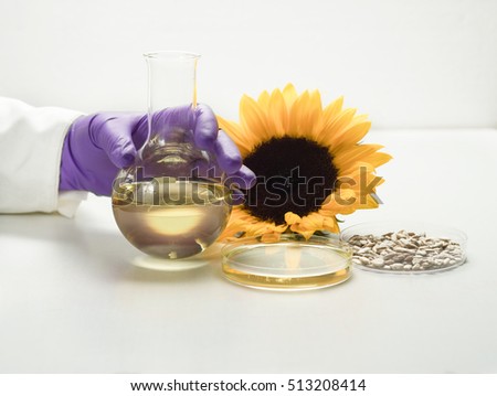 Analysis of sunflower oil in laboratory