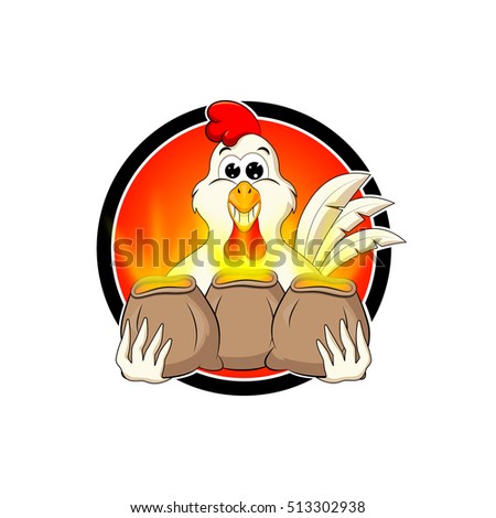 illustration of rooster, symbol of 2017
