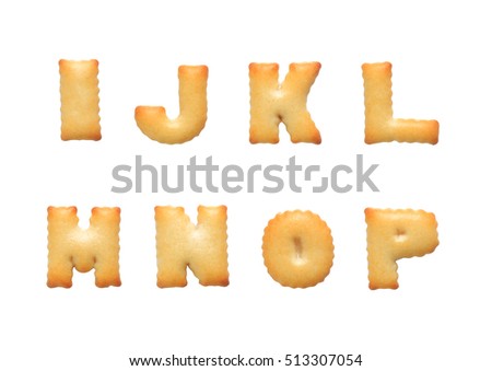 I-P Letters of the British alphabet made of gingerbread