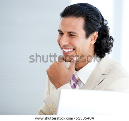 Portrait of a cheerful businessman in the office