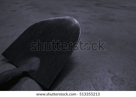 Shovel On Concrete Floor