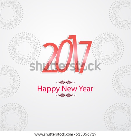 Happy New Year lettering Greeting Card, Happy new year 2017. Royalty-Free Stock Photo #513356719