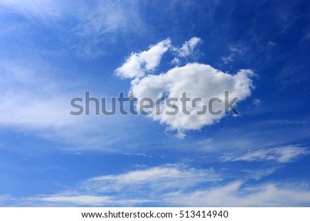 nice white clouds in blue sky