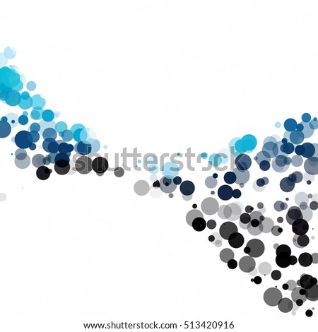 Bubbles Circle Dots Unique Blue Bright Vector Background
