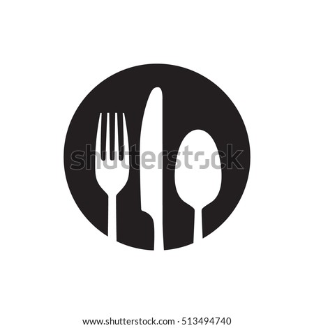 Cutlery roundal, vector Royalty-Free Stock Photo #513494740