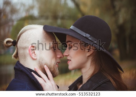 Love story shot of a couple