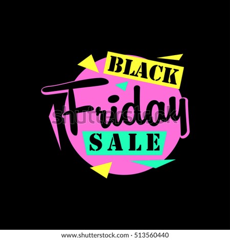 Black friday sale sticker or  banner. special offer tag. Isolated vector clip art.