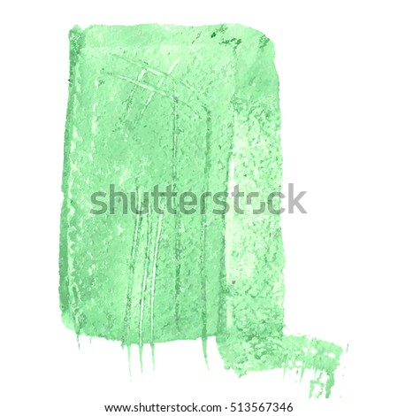 Bright green background. Grunge surface pattern design. Washes texture. Abstract stains and splashes. Textured painted template. Watercolor painting artwork. Hand drawn vector illustration